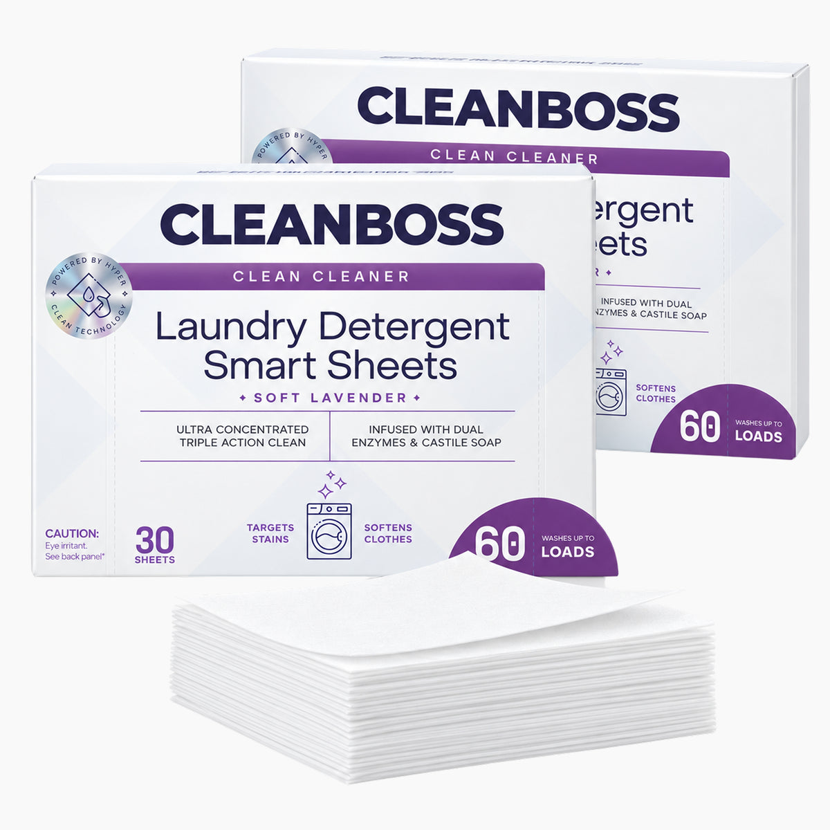 CleanBoss Laundry Detergent Smart Sheets