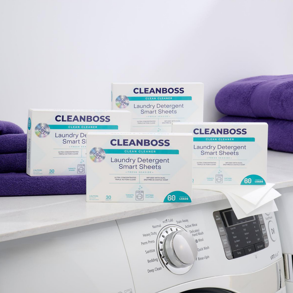CleanBoss Laundry Detergent Smart Sheets