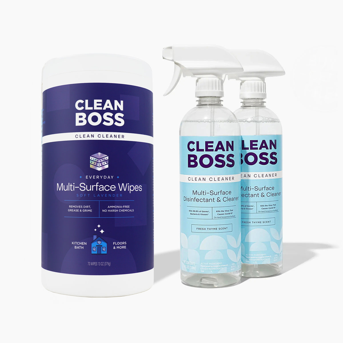 Multi-Surface Botanical Disinfectant & Heavy Duty Multi-Surface Foaming Wipes Bundle