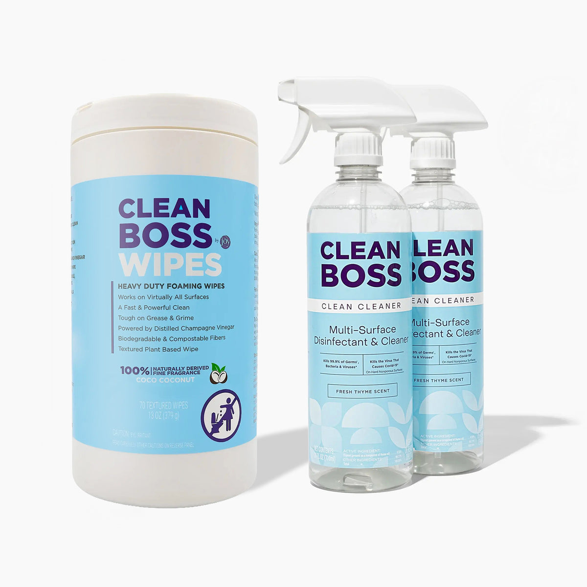 Multi-Surface Botanical Disinfectant & Heavy Duty Multi-Surface Foaming Wipes Bundle