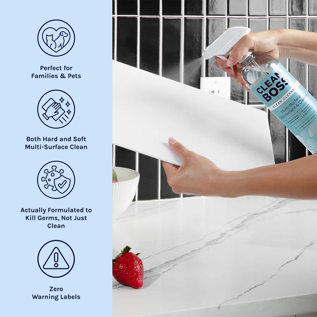 CleanBoss Multi-Surface Botanical Disinfectant - 128oz Jug