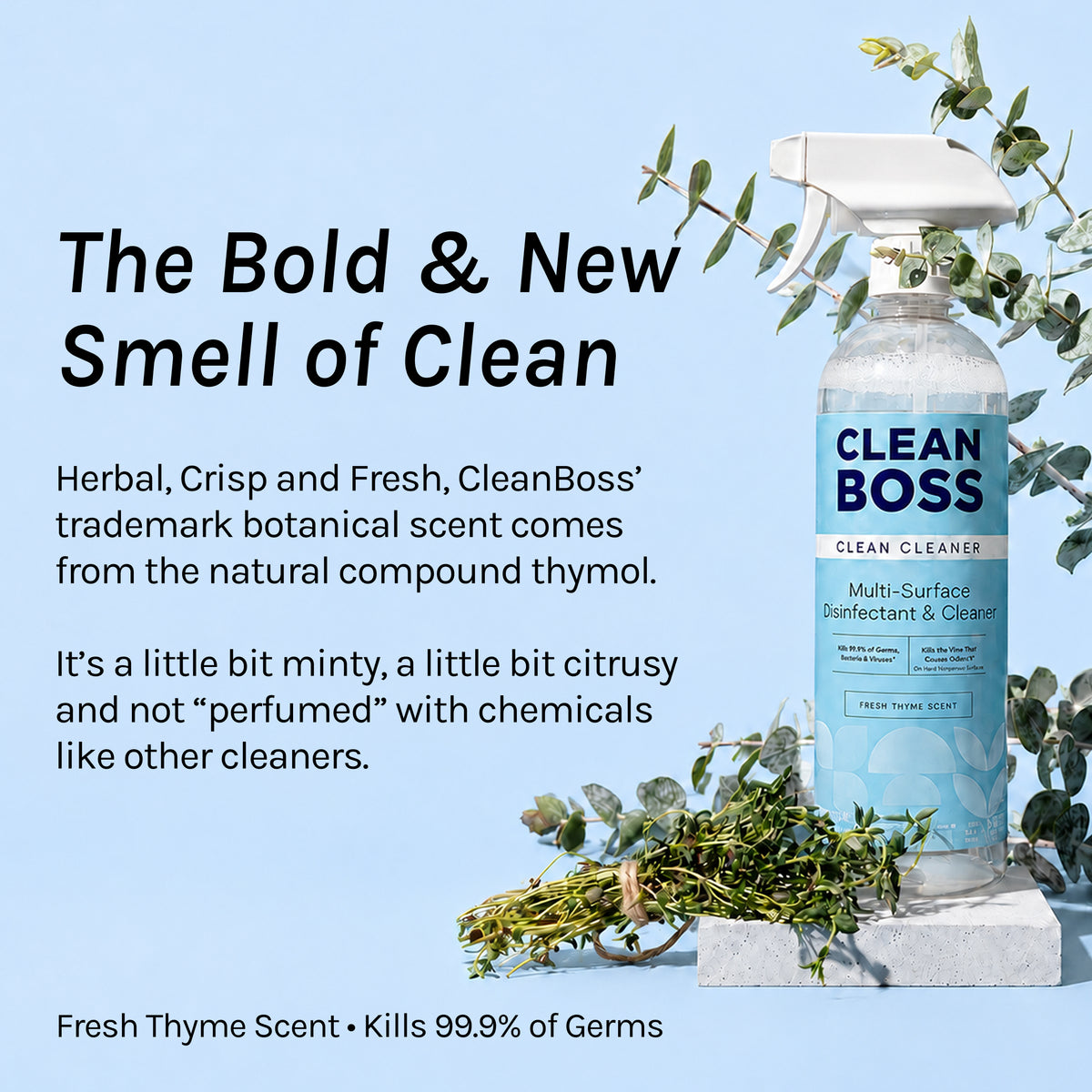 CleanBoss Multi-Surface Botanical Disinfectant - 128oz Jug