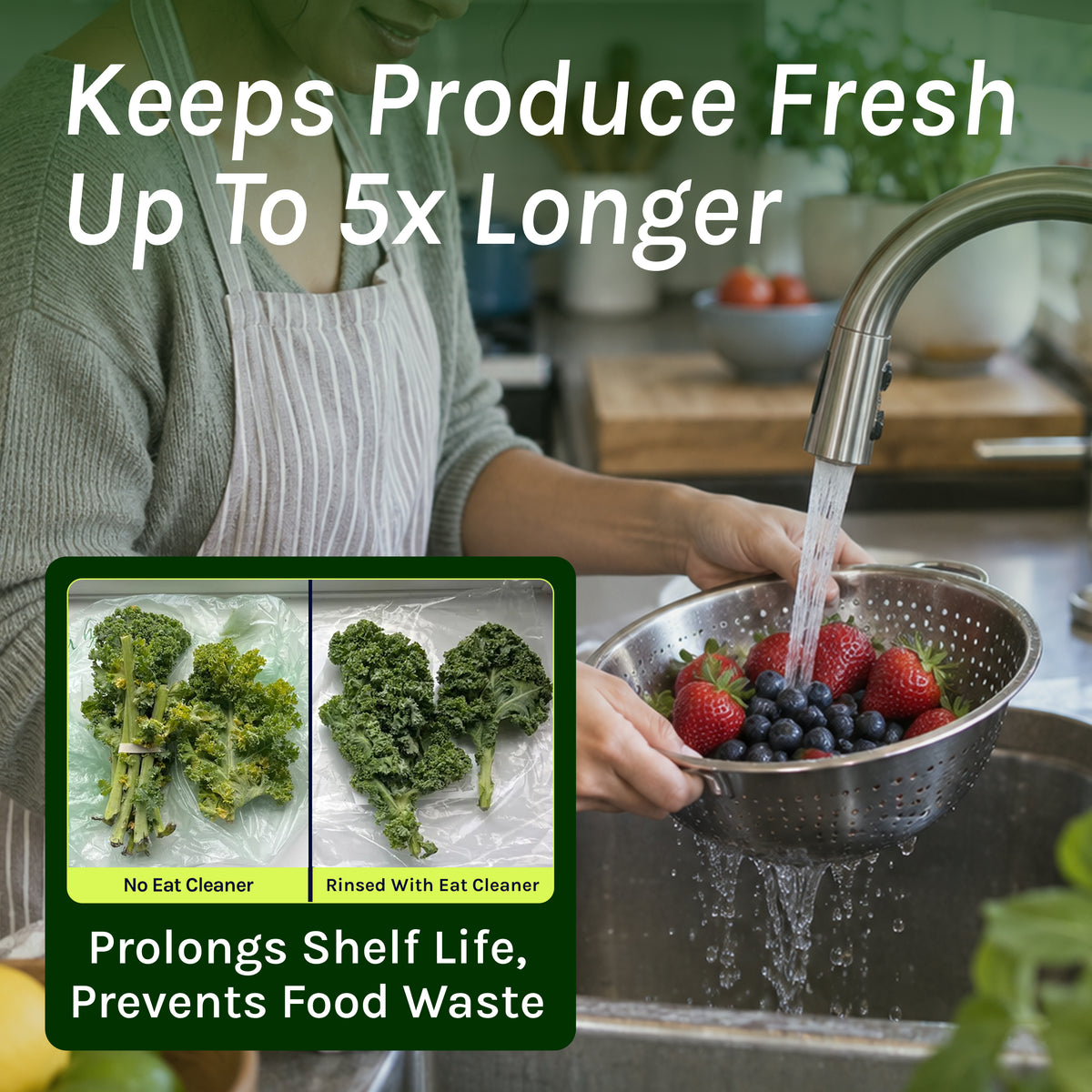Eat Cleaner All Natural Fruit and Veggie Wash Spray and Wipes Duo