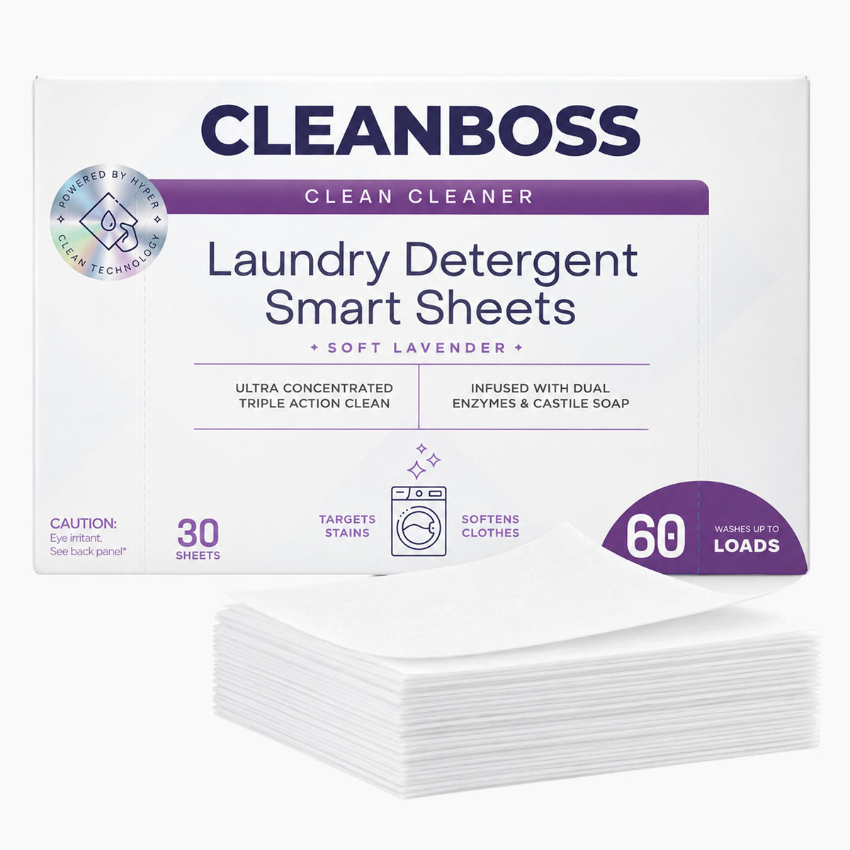 CleanBoss Laundry Detergent Smart Sheets