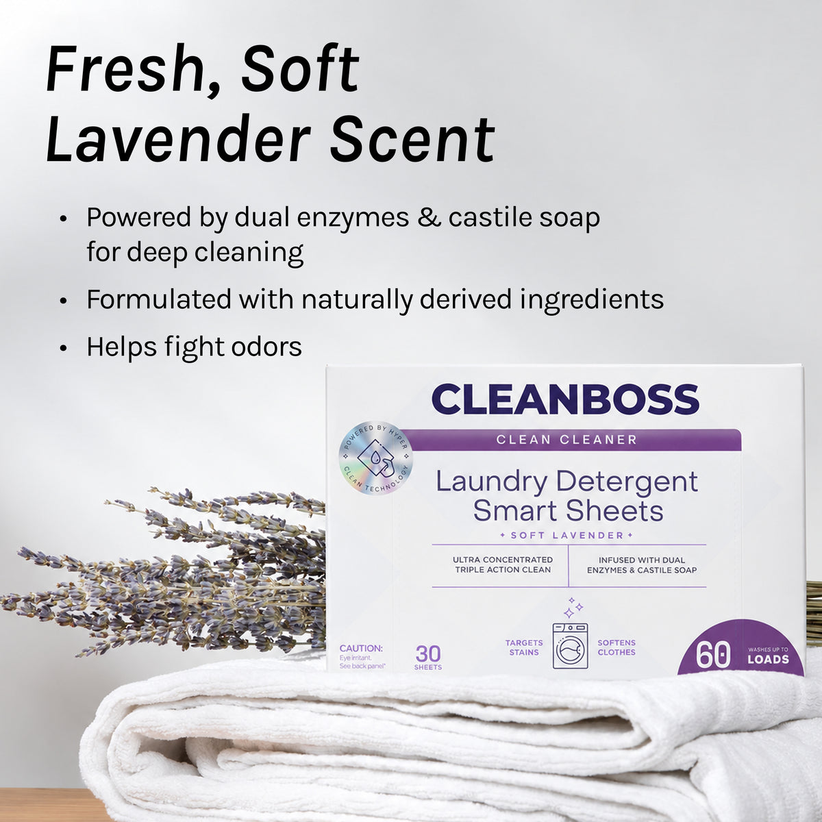 CleanBoss Laundry Detergent Smart Sheets