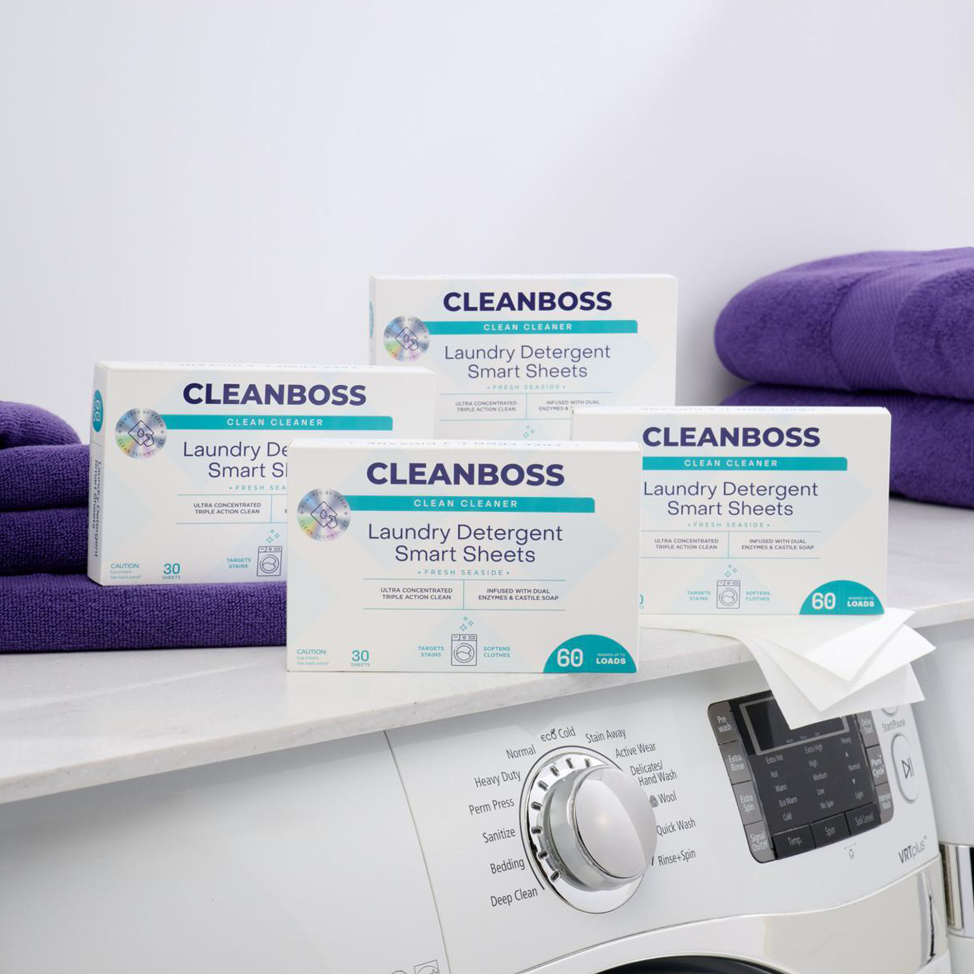CleanBoss Laundry Detergent Smart Sheets