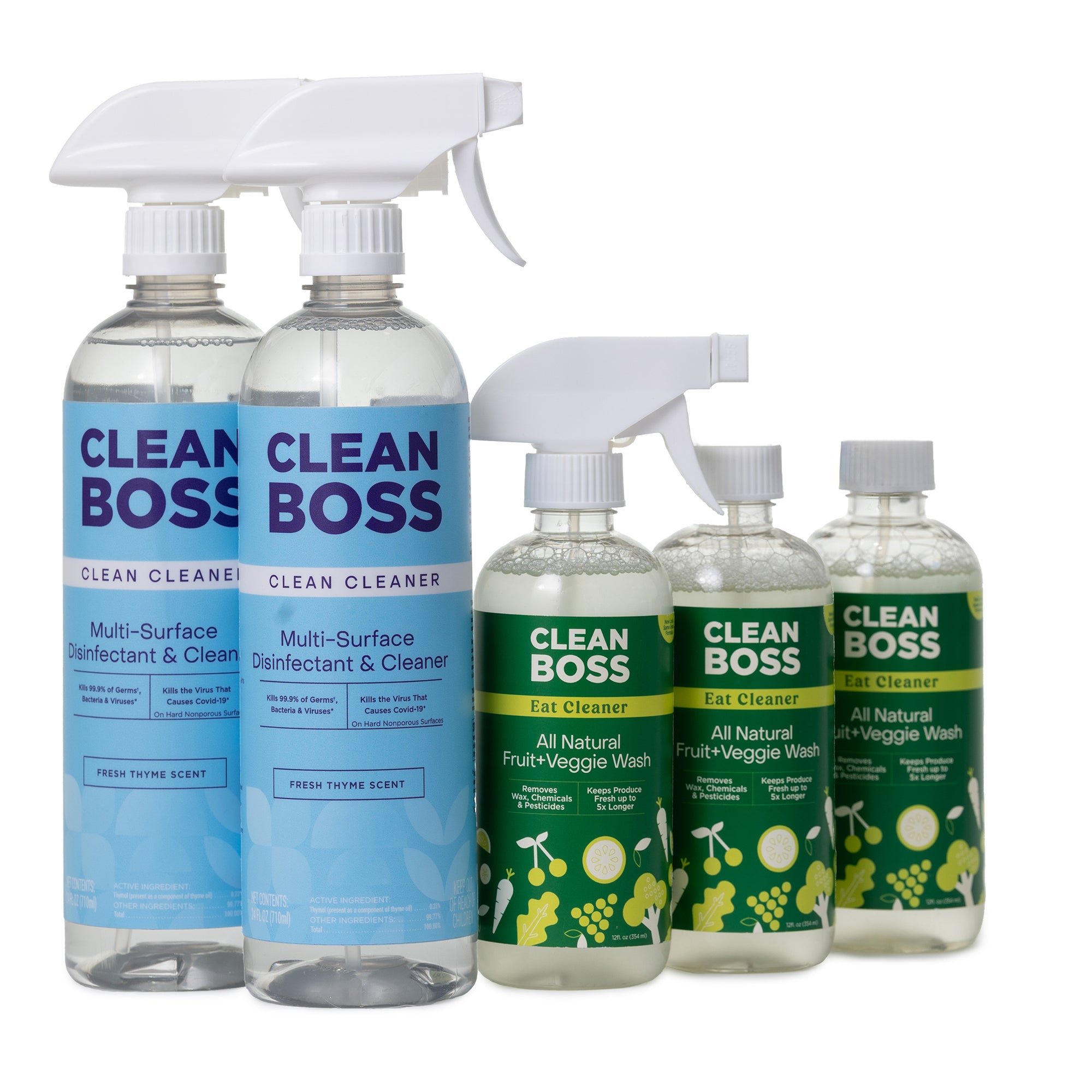 All Natural Fruit and Veggie Wash & Multi-Surface Botanical Disinfectant Duo