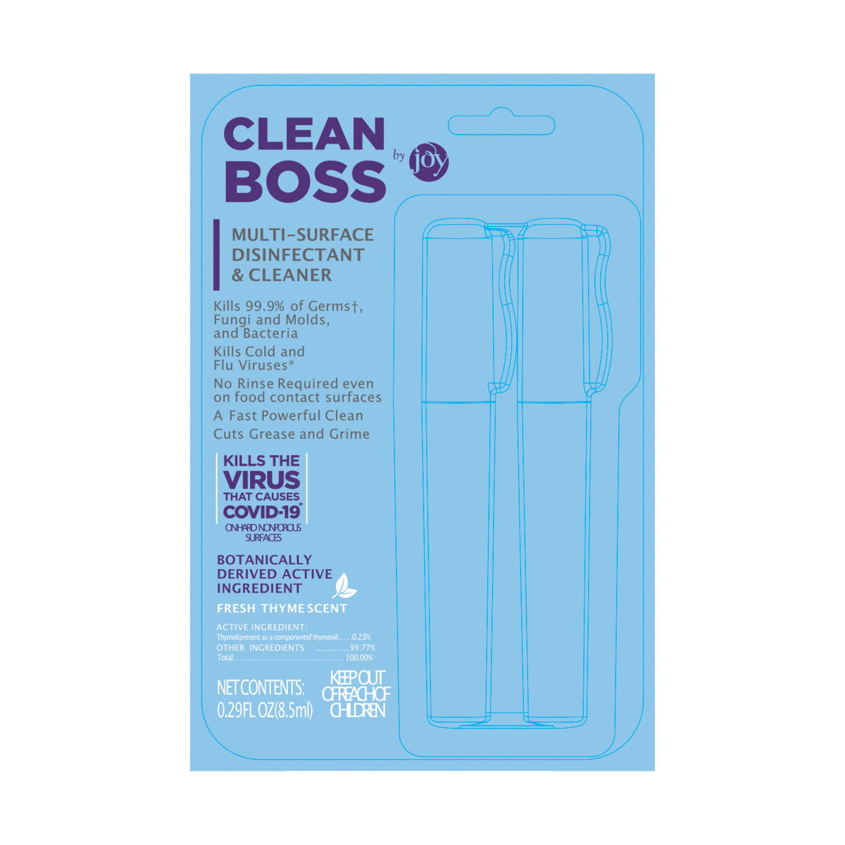 CleanBoss Multi-Surface Disinfectant Spray Pen (2 Pack)