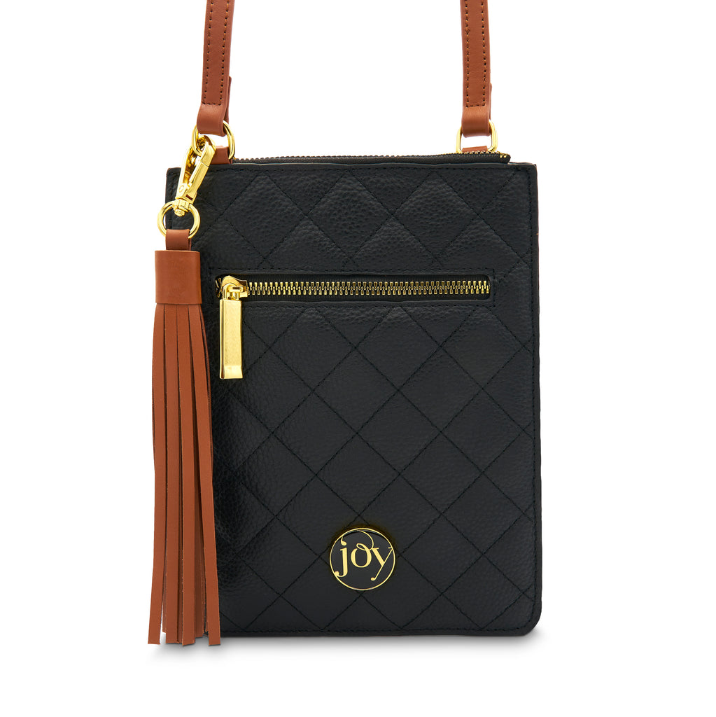 CleanBoss Anti Microbial Slim Line Leather Cross Body w RFID